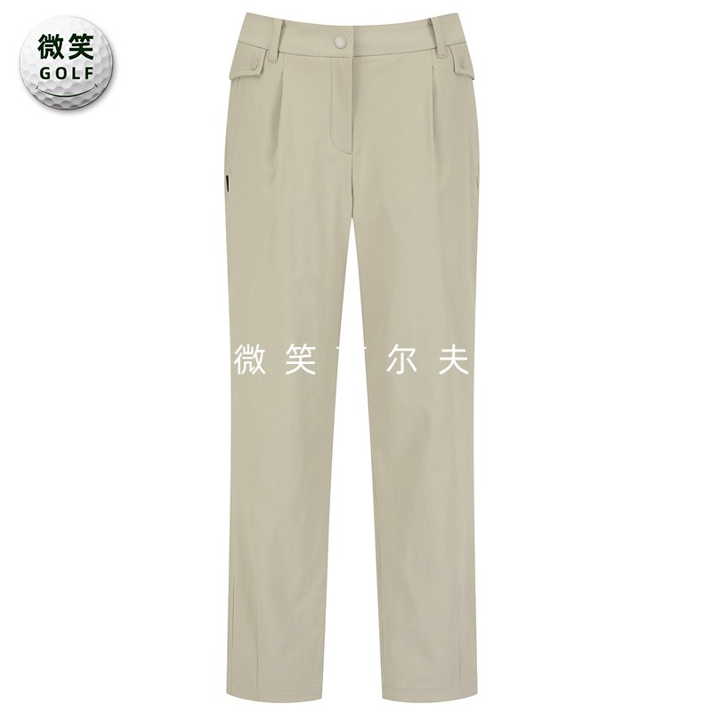 高尔夫女士压褶宽松收腿运动长裤