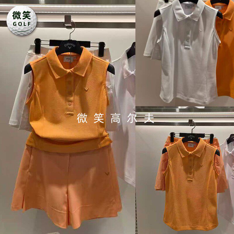 2026夏新款韩国代购CALLAWAY运动透气高尔夫球服女士百搭无袖T恤