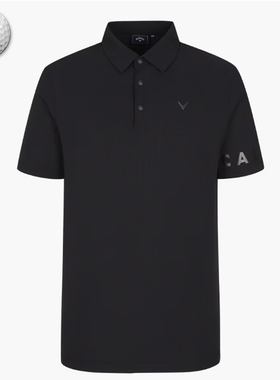 2025夏新品韩国代购CALLAWA*高尔夫男士翻领凉感透气运动短袖T恤