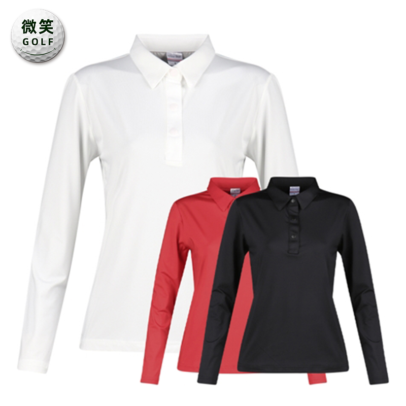 特价2025秋新款韩国代购纯色简约高尔夫球服女士F运动长袖T恤GOLF