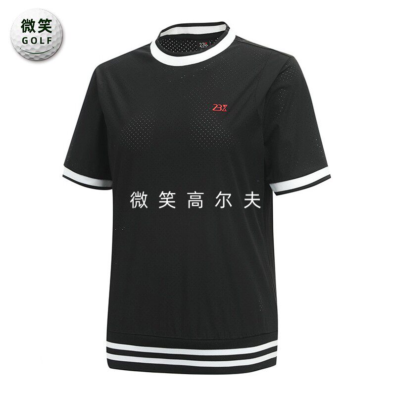 特价2025夏新款韩国代购网状配色高尔夫球服女士圆领短袖T恤GOLF