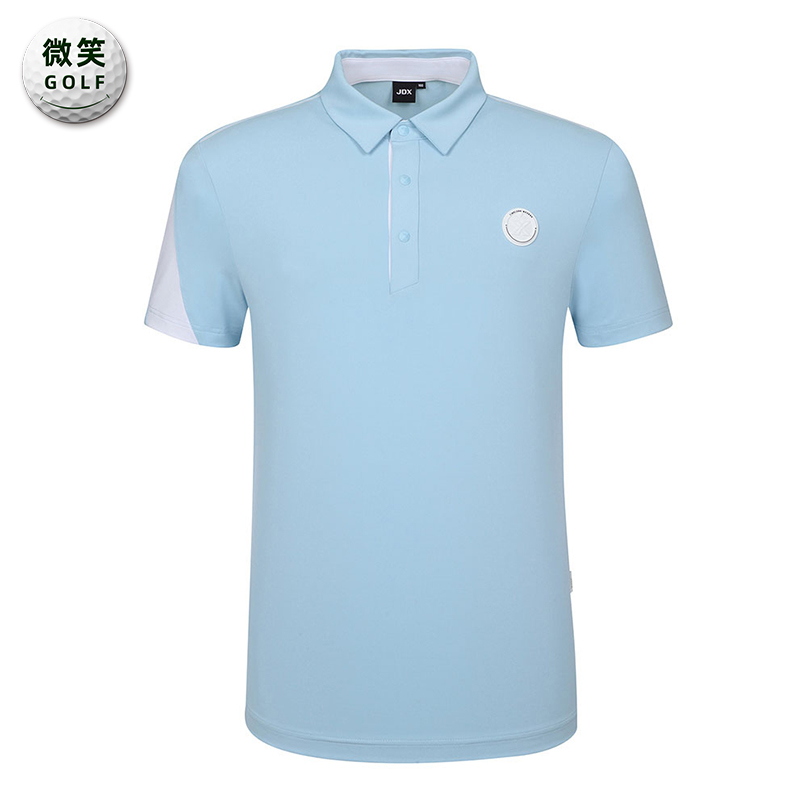 特价2025夏季新款韩国代购JD*翻领配色高尔夫球服男士短袖T恤GOLF