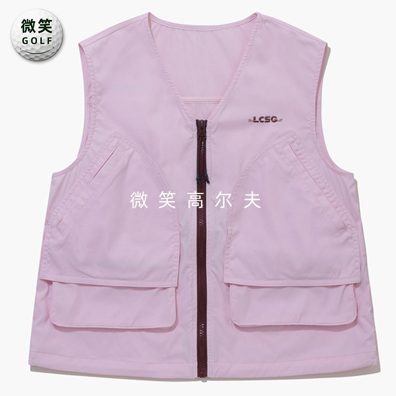 高尔夫女士拉链口袋运动无袖马甲