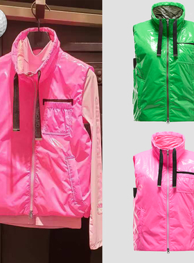 2025春新品韩国代购GFOR*高尔夫女士高领拉链运动无袖棉马甲背心