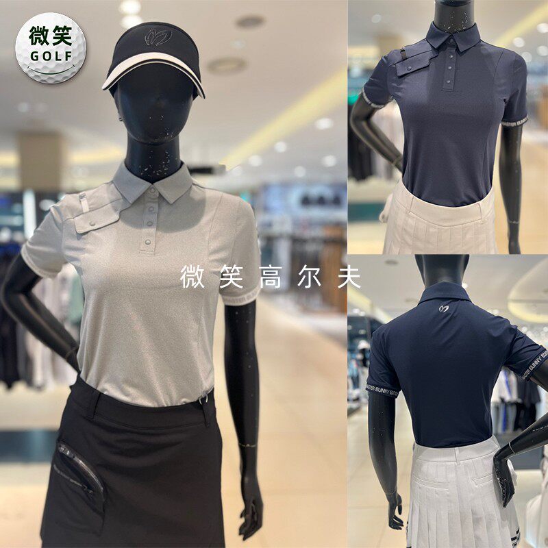 2025夏韩国代购MASTER PG运动休闲高尔夫球服女士户外短袖T恤GOLF