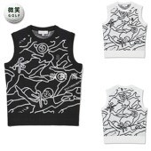 2026春新款 MARKLONA提花圆领高尔夫球服女士百搭针织马甲 韩国代购