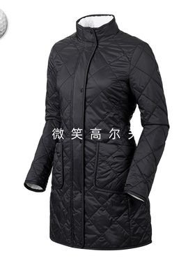 特价2025冬款韩国代购ELLE加厚保暖高尔夫球服女士中长款棉服外套