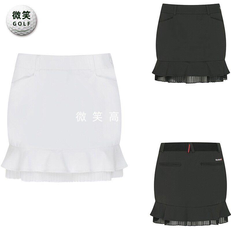 特价2025秋季新款韩国代购士弹力拼接蕾丝高尔夫球服女士半身短裙