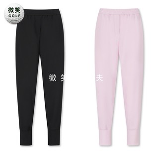 WAA 2024春季 韩国代购 GOLF 新款 弹性收口高尔夫球服女士运动长裤