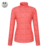 高领印花高尔夫球服女士运动长袖 韩国代购 T恤GOLF 2025秋新款 特价