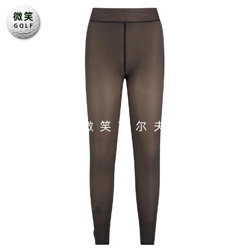 高尔夫女弹力加绒保暖踩脚打底裤