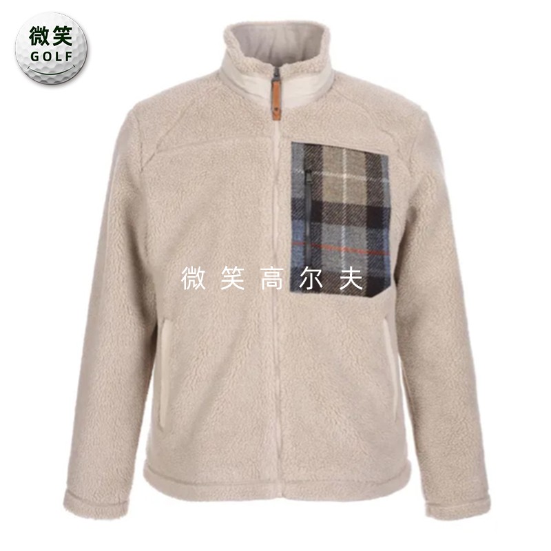 特价2025冬季新款韩国代购休闲毛绒高尔夫球服男士防寒保暖外套