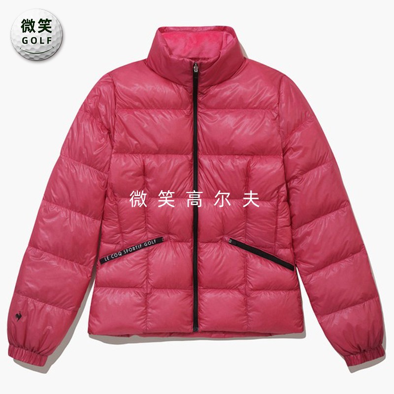 高尔夫女立领收腰防寒羽绒服外套