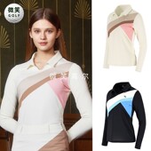 短袖 特价 ELLE斜线配色高尔夫球服女士POLO衫 韩国代购 T恤 2025秋款