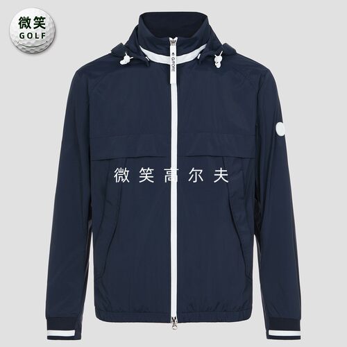 高尔夫男士连帽字母运动夹克外套