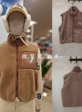 2025冬新款韩国代购CASTELBAJAC翻毛防风保暖高尔夫球服女士马甲