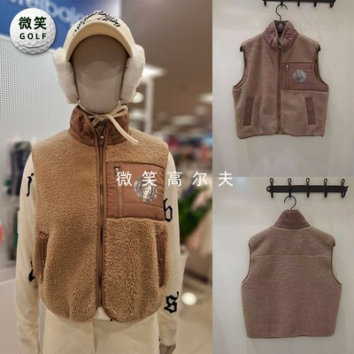 2025冬新款韩国代购CASTELBAJAC翻毛防风保暖高尔夫球服女士马甲