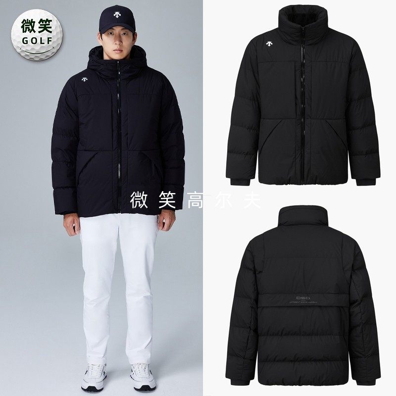 高尔夫男连帽加厚防寒保暖羽绒服