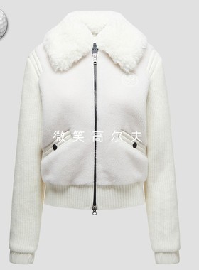 2024冬新韩国代购GFOR*高尔夫毛领羊毛混纺针织运动羽绒服外套女