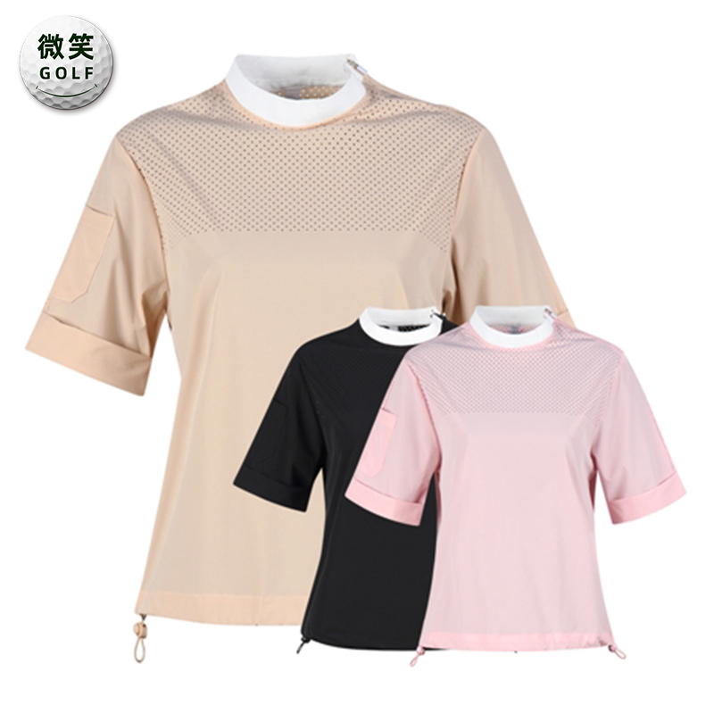 特价2025夏新款韩国代购圆领透气高尔夫球服女士冷感短袖T恤GOLF