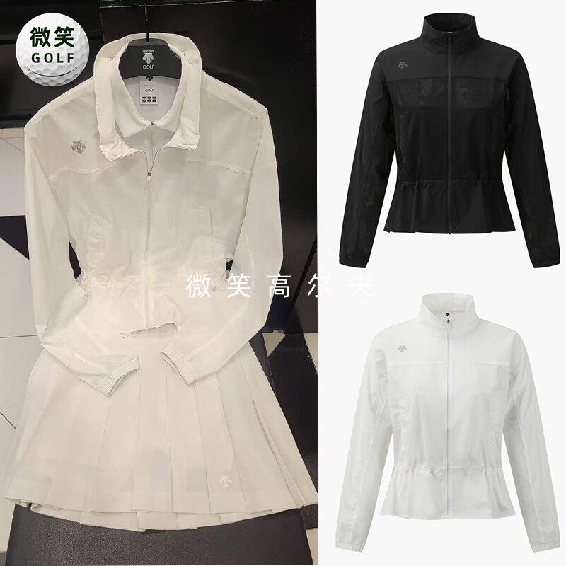 2026夏季新款韩国代购网状透气高尔夫球服女士荷叶边时尚夹克外套