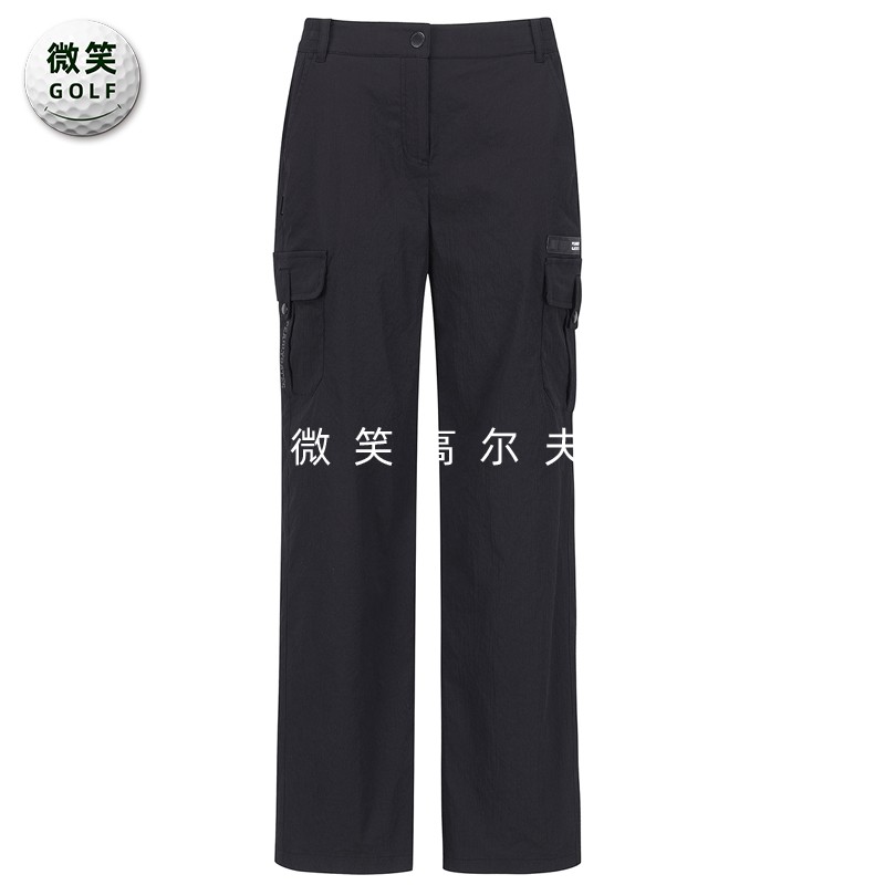 高尔夫女士褶皱口袋运动工装长裤