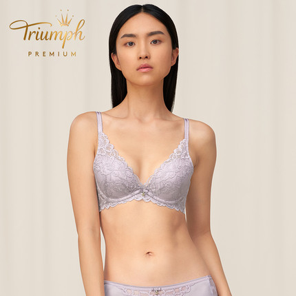 Triumph/黛安芬Premium金致奢研性感蕾丝内衣小胸聚拢文胸16-8794