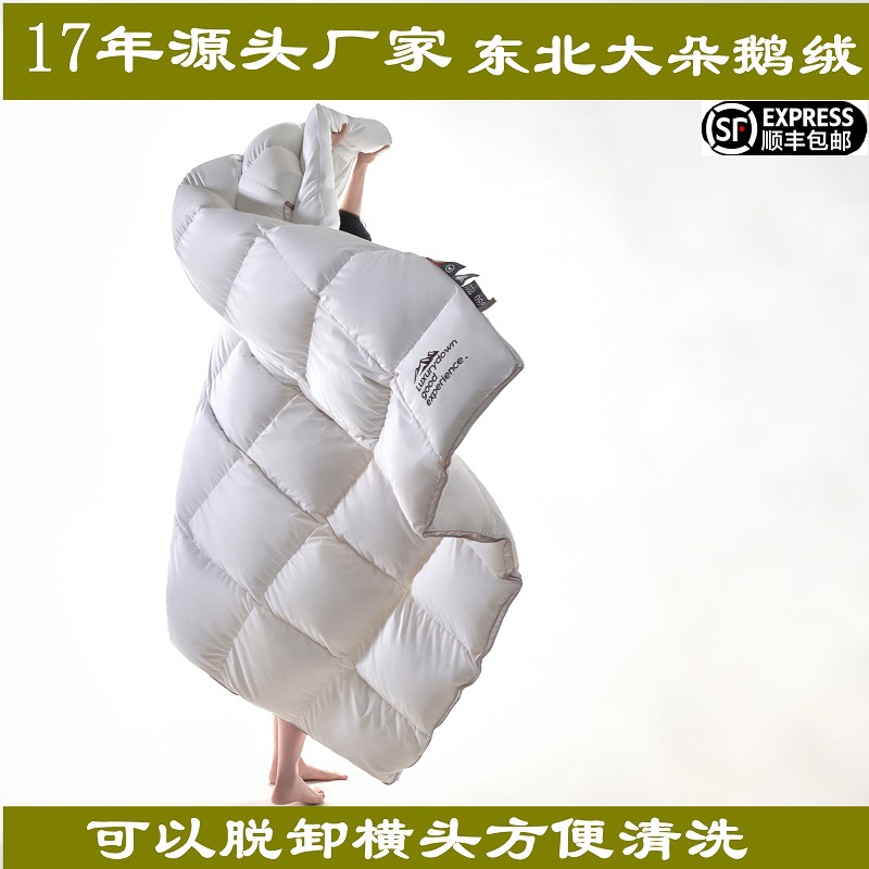 日本进口新品羽绒被全棉柔赛丝95