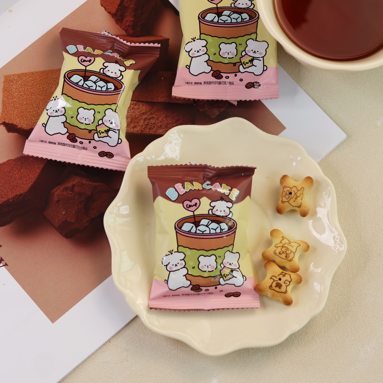 阿Q熊小熊夹心饼干巧克力