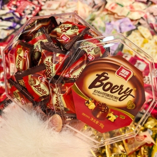 雅客宝力夹心代可可脂巧克力制品90克婚庆结婚喜糖订婚伴手礼零食