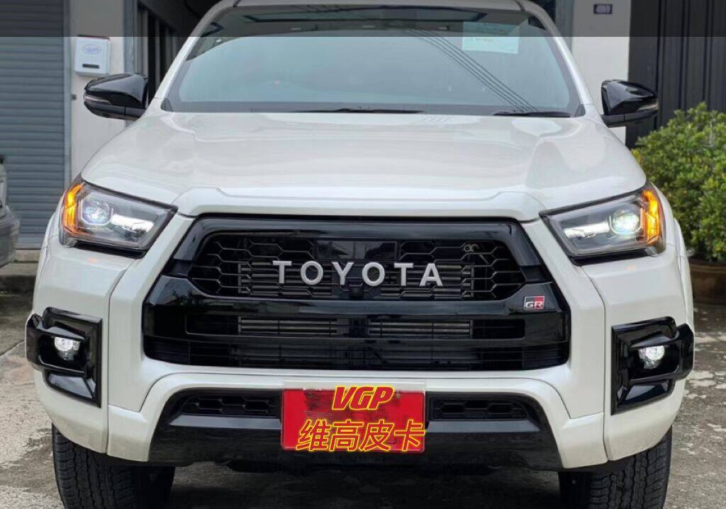 适用于21年海拉克斯hilux revo皮卡改装车头前脸中网水箱罩装饰网