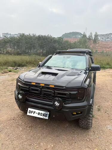 适用23-26年福特RANGER T9改装碳纤维引擎盖霸王款机盖通风口总成