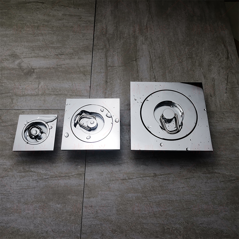 特厚方形密封式铜制防水温泉地漏