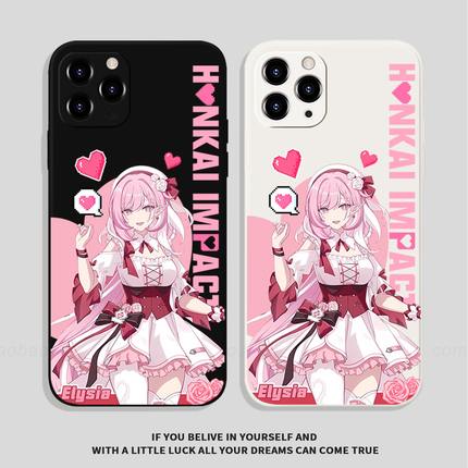 爱莉希雅爱心少女适用华为mate70IQOO13可爱苹果17pro红米note14卡通OPPOFindX8荣耀400小米14Pro漫漫手机壳