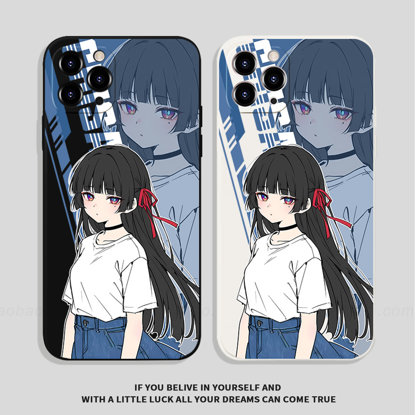 二次元忧郁千咲安卓手机壳TPU