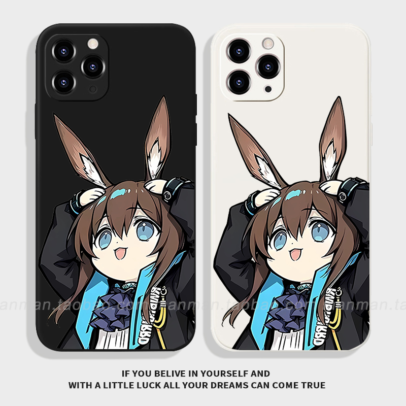 阿米娅搞怪摸头苹果安卓手机壳