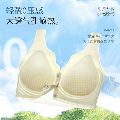 冰丝内衣女哺乳期专用透气孕妇聚拢收副乳防下垂前开扣文胸罩-1
