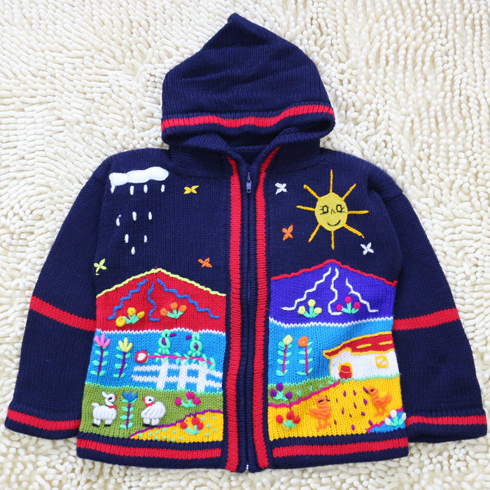 Sold out children knitting Cardigan Hooded Spring Male baby Cartoon Ranch vintage Retro vintage sweaterin the Children/Baby/Family fitted , Sweaters/Knitwear  category - from Buy2taobao.com to provide professional Taobao agent buy service