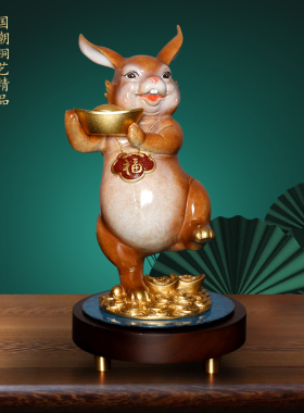 客厅书房办公室酒店桌面铜摆件