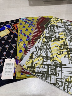 品牌撤柜双层小长巾款 23cm带吊牌可送礼 100%桑蚕丝斜纹绸150