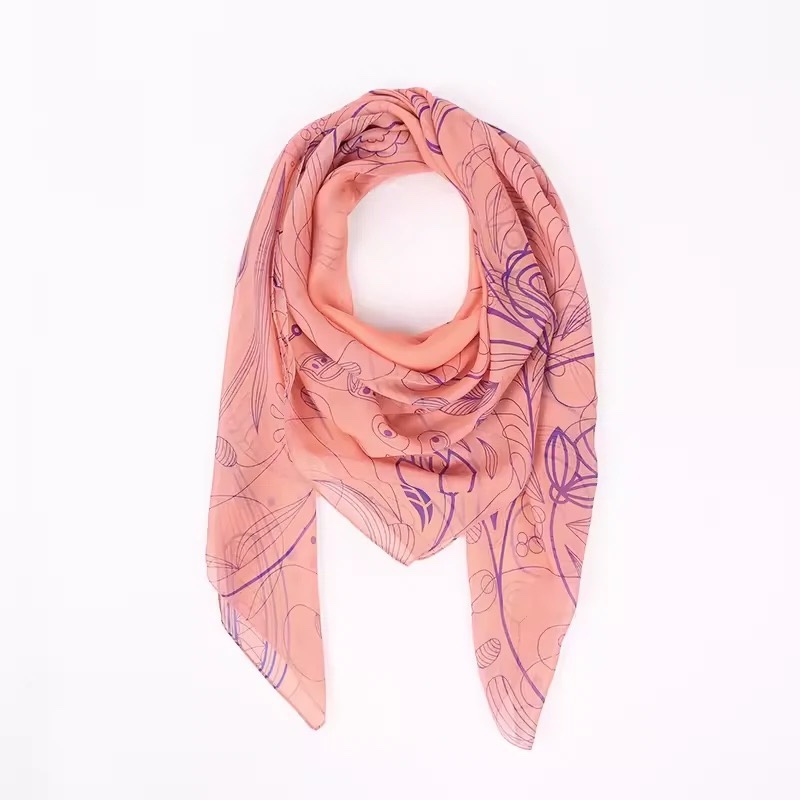 135*135超大超值真丝雪纺沙滩方巾防晒披肩丝巾围巾