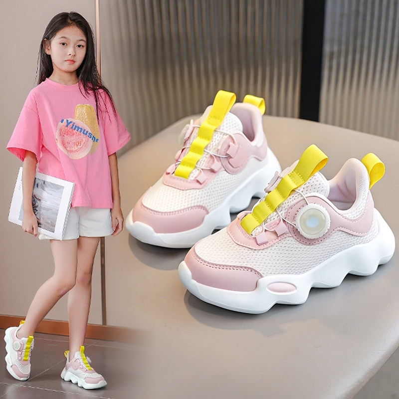 女童运动鞋2025新款夏季透气