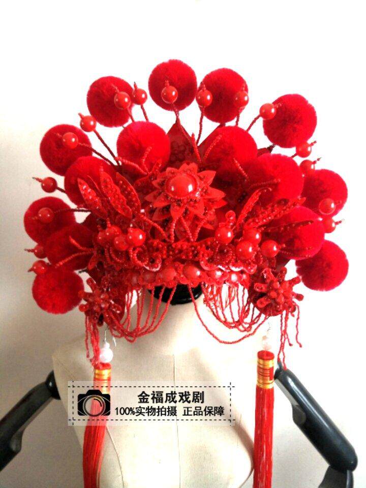2019影楼摄影主题服装国潮风摄影京剧头饰凤冠婚纱照头饰情侣写