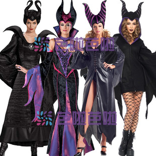 万圣节皇后COSPLAY沉睡魔咒灰姑娘巫婆玛琳菲森公主裙巫婆服装裙