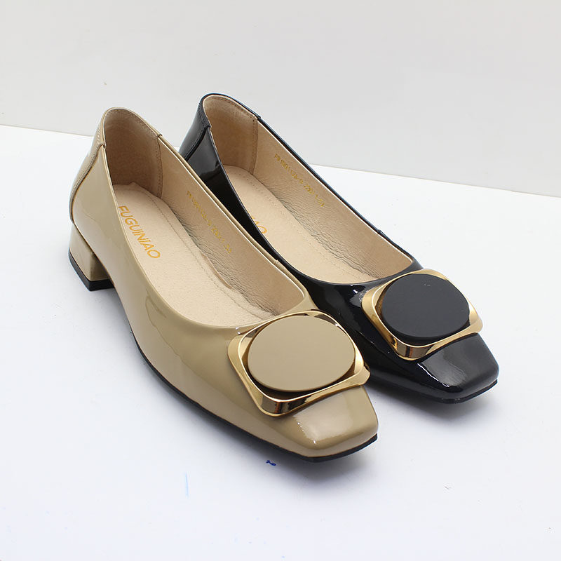 富贵鸟专柜21春新款纯皮方头金属扣浅口瓢鞋女款单鞋FW1B9112A 9在类目 女鞋, 低帮鞋中 - 来自Buy2taobao.com提供专业的淘宝代购服务