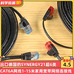 出口德国的SYNERGY21超6类CAT6A网线1-15米家用宽带网络连接线
