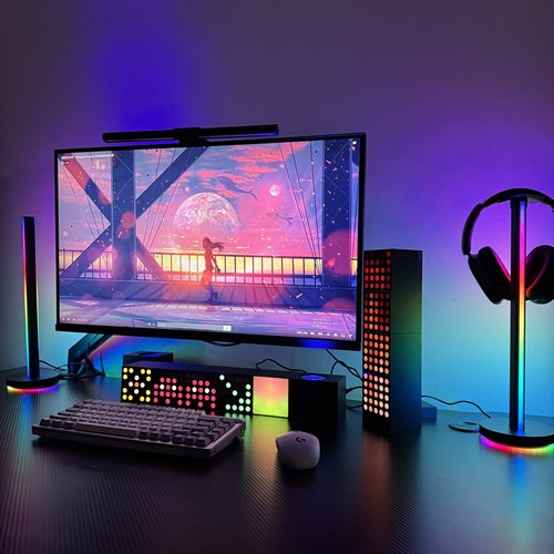易来Yeelight智能电竞魔方氛围灯RGB变色电脑桌面创意送礼推荐