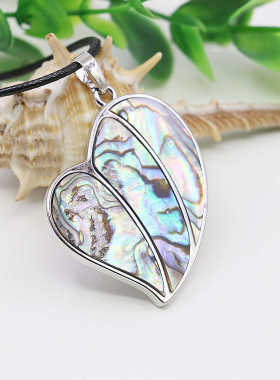 项链项链油菜花贝壳鲍鱼皮绳女