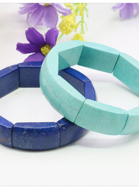 复古方形绿松石配饰生日礼物手串