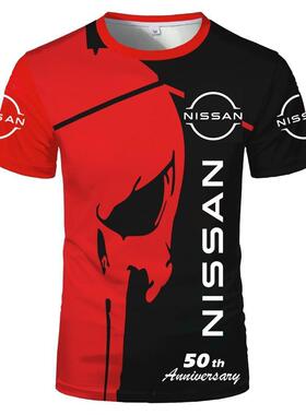 来图定制2024跨境欧美新款车标3D数码印花男装3dT恤橄榄球夏季新